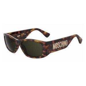 New MOSCHINO Havana Square MOS 145/S 05L 70 Sunglasses Women